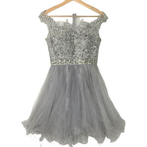 Silver Formal Dress Small Empire Waist ForYouDress